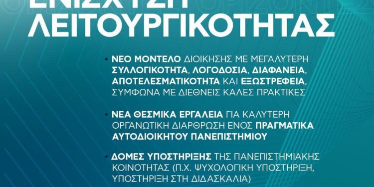 Nέο Πανεπιστήμιο: Βιομηχανικά διδακτορικά, εσωτερικό Erasmus και χωρίς φοιτητικές παρατάξεις