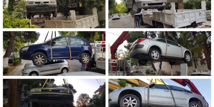Νέος κύκλος περισυλλογής εγκαταλελειμμένων οχημάτων από τους δρόμους του Δήμου Ηρακλείου Αττικής