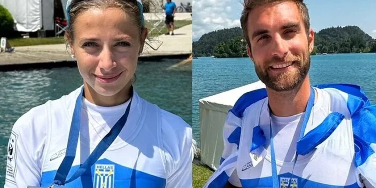 Aσημένια μετάλλια από Αναστασιάδου και Ντούσκο