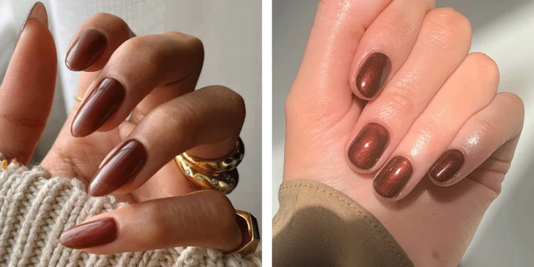 Conker nails: Είναι η πιο cosy απόχρωση του χειμώνα