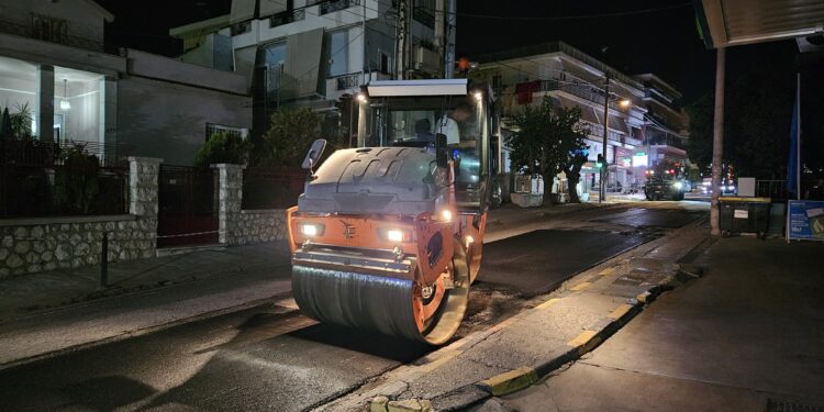 Ασφαλτοστρώσεις στην λεωφόρο Ηρακλείου κατά μήκος του Δήμου Ηρακλείου Αττικής