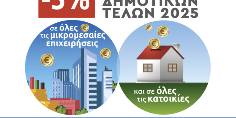 Ο Δήμος Λυκόβρυσης-Πεύκης Μειώνει τα δημοτικά τέλη 5%!
