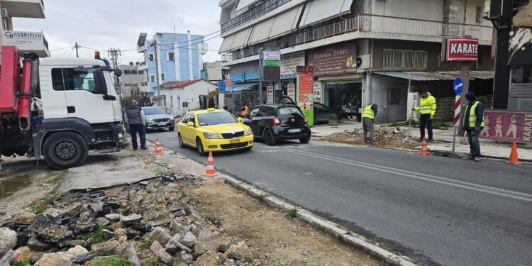 Δήμος Ηρακλείου Αττικής: Νέα πεζοδρόμια στη λεωφόρο Ηρακλείου