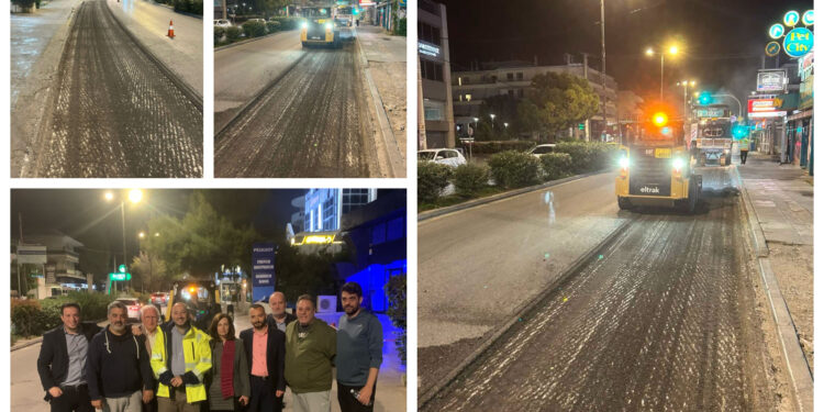 Ξεκίνησαν οι εργασίες ασφαλτόστρωσης στη Λεωφόρο Ειρήνης